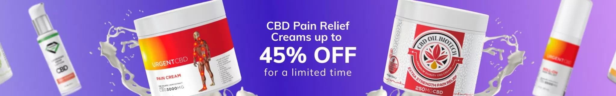 Collection Banner - Mixed Categories - CBD Pain Relief Creams up to 45% OFF Wholesale