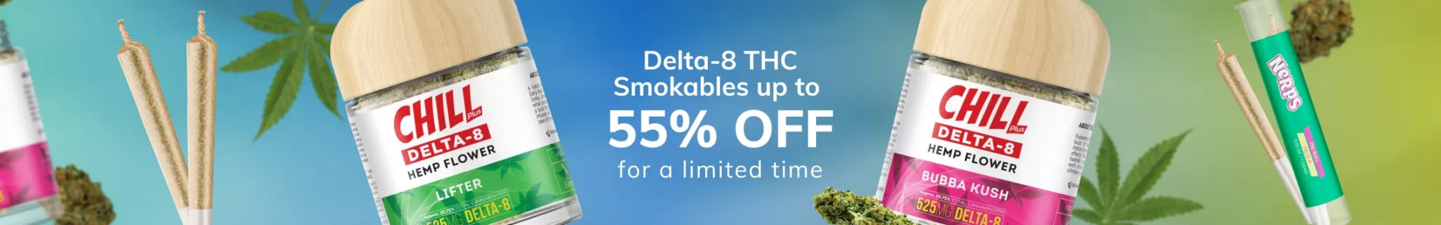 Collection Banner - Mixed Categories - Delta-8 THC Smokables up to 55% OFF