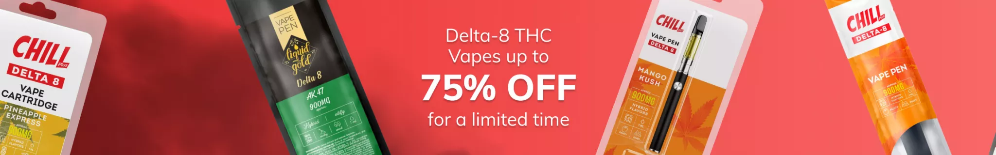oCollection Banner - Mixed Categories - Delta-8 THC Vapes up to 75% OFF Retail