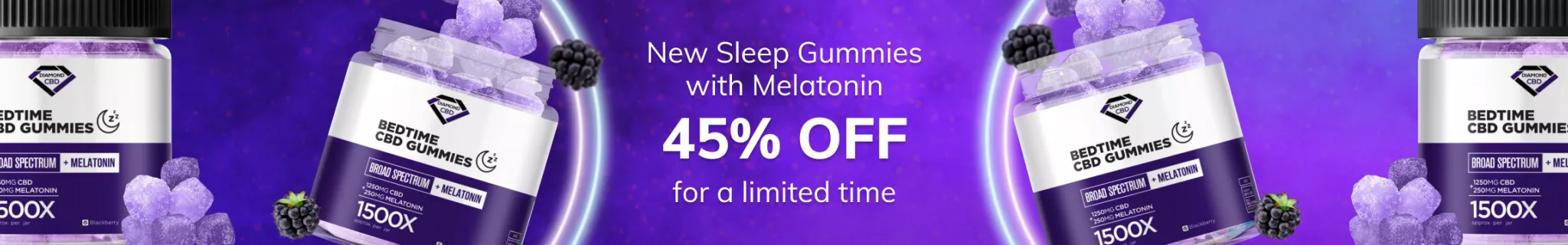 Collection Banner - Single Categories - Sleep CBD Gummies 45% OFF Retail