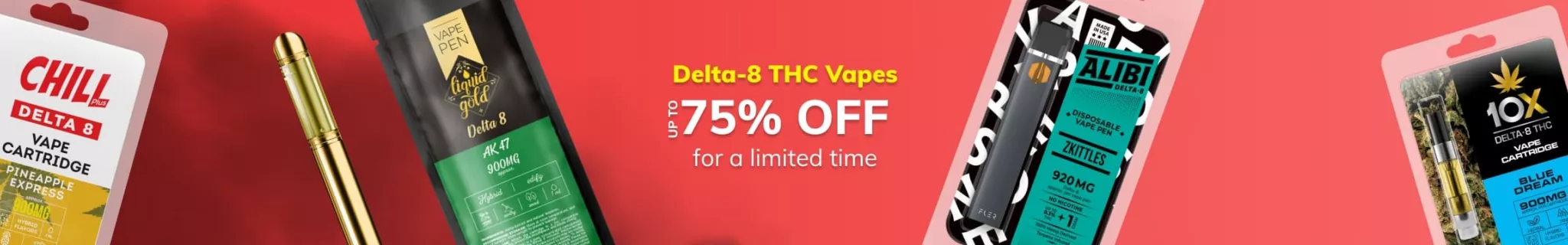 oCollection Banner - Mixed Categories - Delta-8 THC Vapes up to 75% OFF Retail