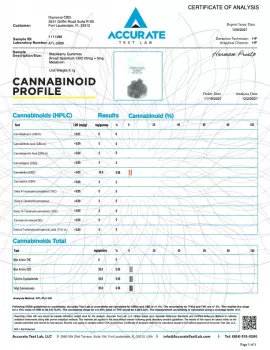 Blackberry Gummies 25mg Broad Spectrum CBD - 5mg Melatonin