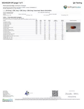 21mg Instant Feeling Nano Gummies - D9, CBN, CBG, CBC - D9 THC