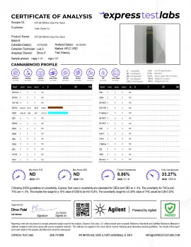 2000mg D10, D8 Vape Pen - Indica