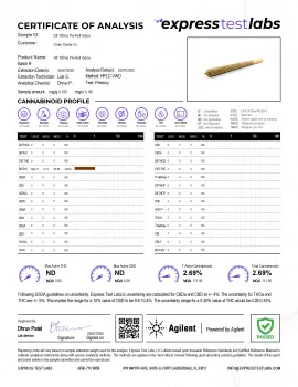 D8 100mg Pre-Roll Indica