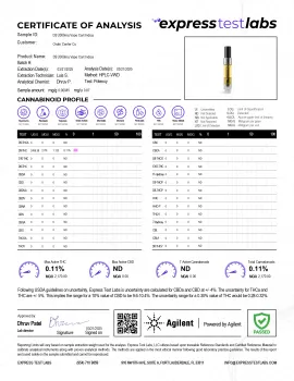 2000mg D9o Vape Cart - Girl Scout Cookies - Indica