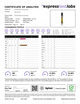 1000mg THCA, D8 Vape Cart - Hybrid