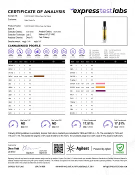 1000mg THCP, D8, HHC Vape Cart - Sativa