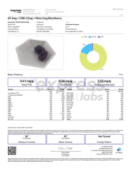 В9 3mg + CBN 15mg + Mela 2mg Blackberry