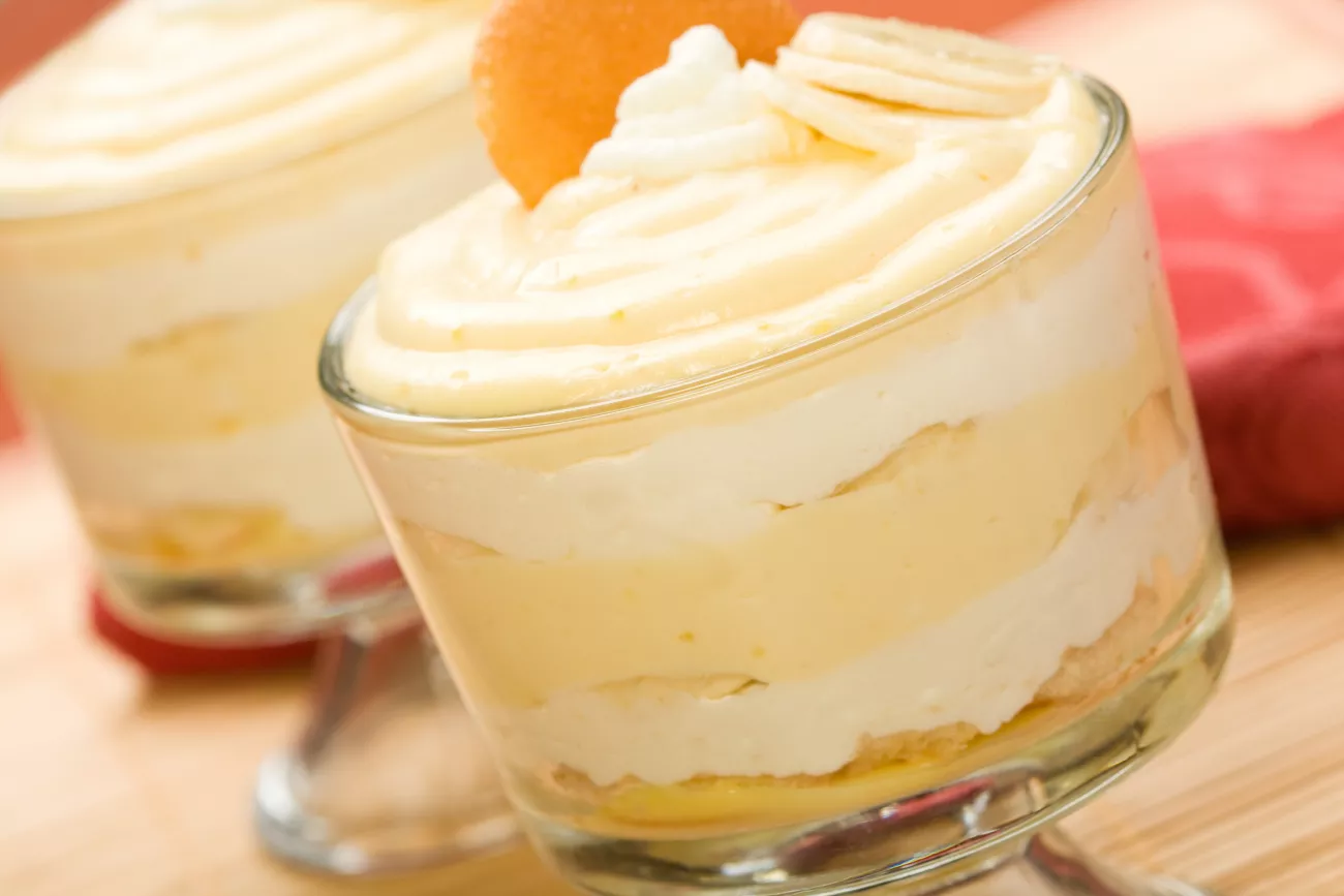 CBD infused Banana Cream Parfait Dessert