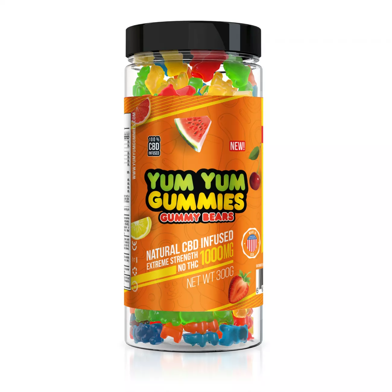 Yum Yum Gummies 1000x CBD Infused Gummy Bears CBD Edibles