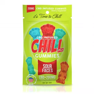 Chill Plus Gummies - CBD Infused Sour Faces - 200mg
