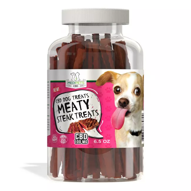 MediPets CBD Dog Treats - Meaty Steak Treats