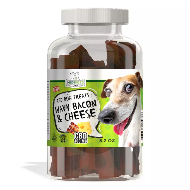 MediPets CBD Dog Treats - Wavy Bacon & Cheese Bites