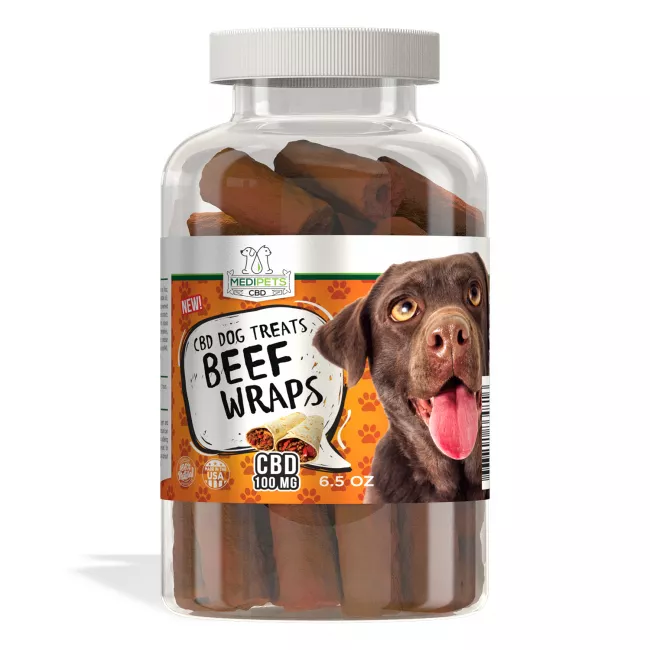 MediPets CBD Dog Treats - Beef Wraps