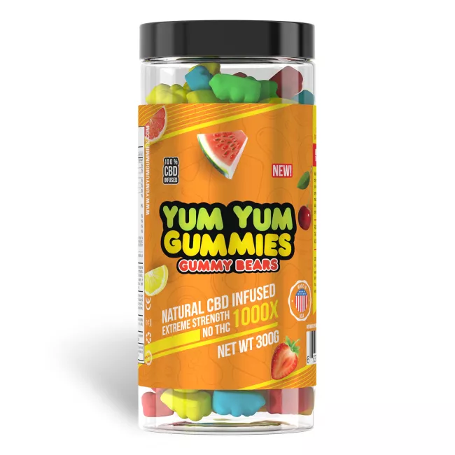 Yum Yum Gummies 1000x - CBD Infused Gummy Bears