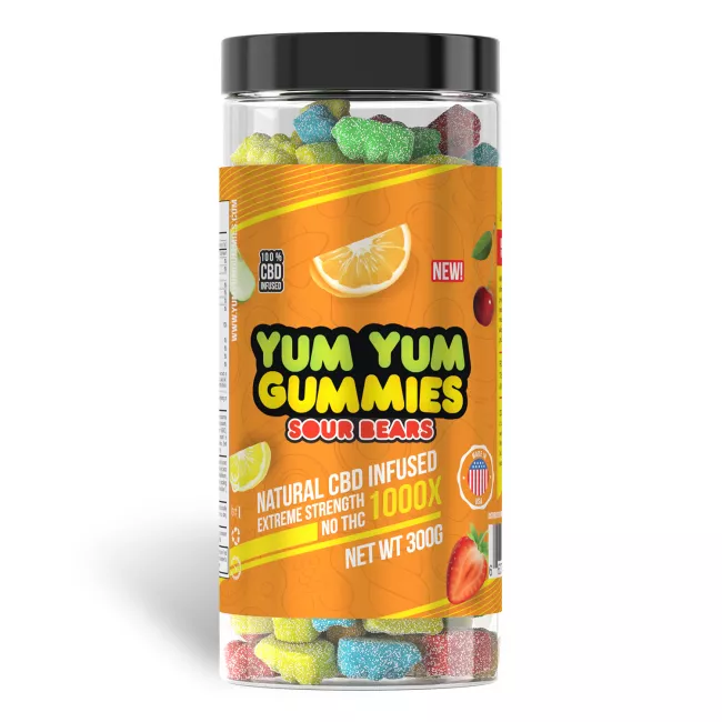 Yum Yum Gummies 1000mg - CBD Infused Sour Bears