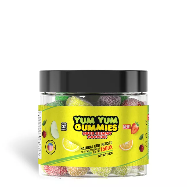 Yum Yum Gummies 1500x - CBD Infused Sour Poppers