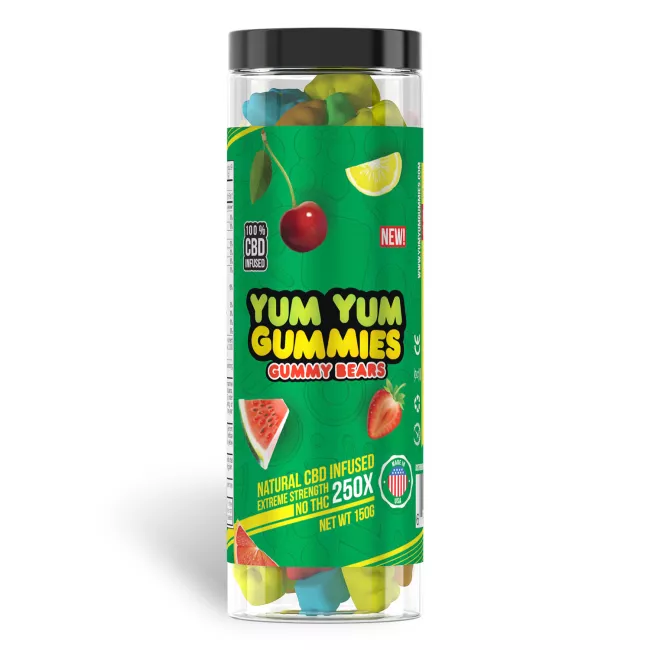 Yum Yum Gummies 250mg - CBD Infused Gummy Bears