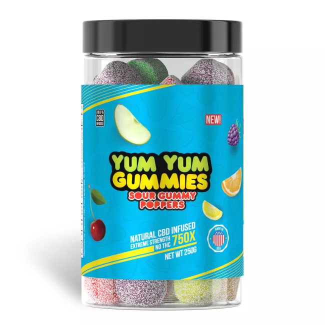Yum Yum Gummies 750x - CBD Infused Sour Poppers