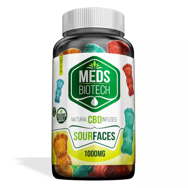 Meds Biotech Gummies - CBD Infused Sour Faces
