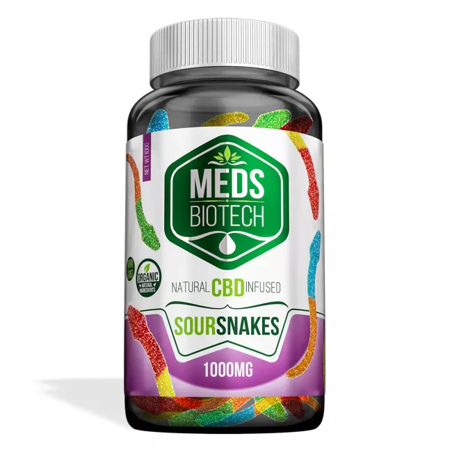 Meds Biotech Gummies - CBD Infused Sour Snakes