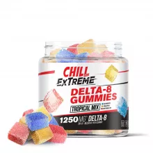 25mg Delta 8 THC Gummies - Tropical Mix Gummies - Chill Extreme