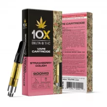 Strawberry Cough Cartridge - Delta 8 THC - 10X - 900mg