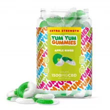 Yum Yum Gummies - CBD Isolate Extra Strength Apple Rings - 1500MG