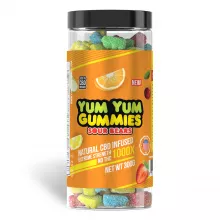 Yum Yum Gummies 1000x - CBD Infused Sour Bears