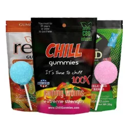 CBD edibles are available in different flavors, strengths and formulations. Includes sweet & sour CBD gummies, CBD chocolates, CBD cake pops, CBD shots and more, all infused with CBD Hemp Oil.