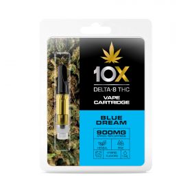 10X Delta-8 THC - Blue Dream Vape Cartridge - 900mg (1ml)