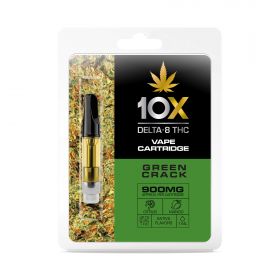 10X Delta-8 THC - Green Crack Vape Cartridge - 900mg (1ml)