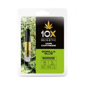 10X Delta-8 THC - Gorilla Glue Vape Cartridge - 900mg (1ml)