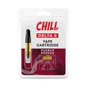 Chill Plus Delta-8 Vape Cartridge - Durban Poison - 900mg (1ml)