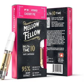 Mellow Fellow Delta-10 THC Vape Cartridge - Cherry Pie (Hybrid) - 950MG