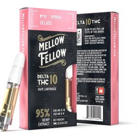 Mellow Fellow Delta-10 THC Vape Cartridge - Gelato (Hybrid) - 950MG