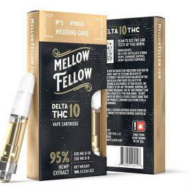 Mellow Fellow Delta-10 THC Vape Cartridge - Wedding Cake (Hybrid) - 950MG