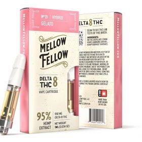Mellow Fellow Delta-8 THC Vape Cartridge - Gelato (Hybrid) - 950MG