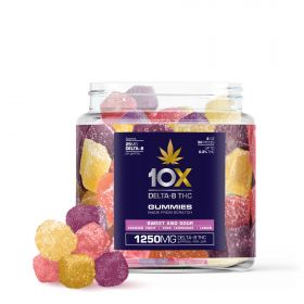 10X Delta-8 THC Gummies - Sweet and Sour - 1250MG