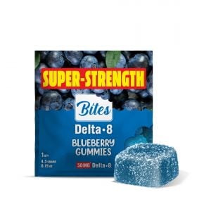 50mg Delta 8 THC Gummy - Blueberry - Bites