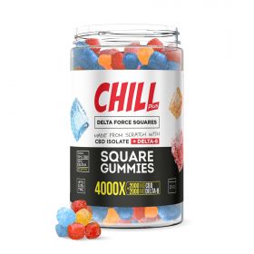 Chill Plus Delta-8 Square Gummies - 4000X