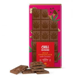 Chill Plus Delta-8 THC Premium Belgium Milk Chocolate With Caramel - 500MG