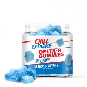 Chill Plus Extreme Delta-8 THC Gummies - Blueberry - 1250MG