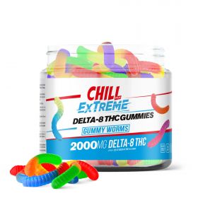 Chill Plus Extreme Delta-8 THC Gummies - Gummy Worms - 2000MG