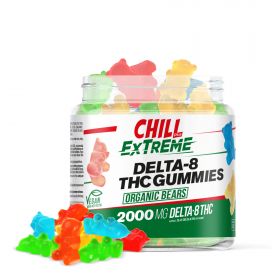 Chill Plus Extreme Delta-8 THC Gummies - Organic Bears - 2000MG
