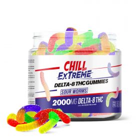 Chill Plus Extreme Delta-8 THC Gummies - Sour Worms - 2000MG