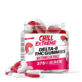 Chill Plus Extreme Delta-8 THC Gummies - Watermelon Rings - 375MG