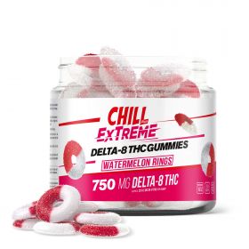 Chill Plus Extreme Delta-8 THC Gummies - Watermelon Rings - 750MG
