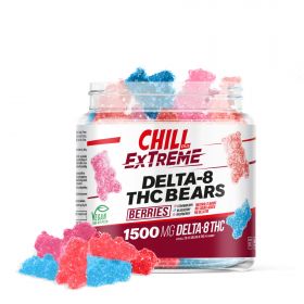 Chill Plus Extreme Delta-8 THC Vegan Gummy Bears - Berries - 1500mg